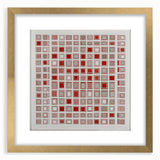 Abstract geometric frame in gold with a mat, showcasing a modern design that enhances contemporary decor. Perfect for stylish home or office settings.