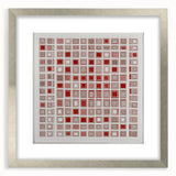 Abstract geometric frame in silver with a matte finish, showcasing a front view design that enhances modern decor. Ideal for stylish home or office displays.