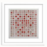 Abstract geometric frame with a white mat, showcasing a modern design suitable for contemporary decor, emphasizing clean lines and minimalistic style.