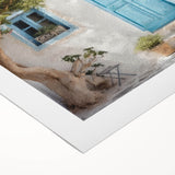 Art Deco poster featuring a detailed illustration of a Greek architecture door on a rolled canvas.