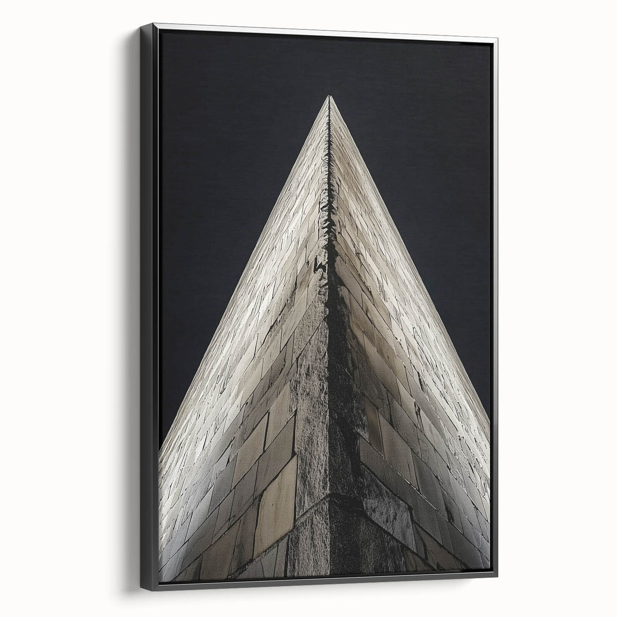 Black and white vintage poster art of landscape architecture on a framed canvas, ideal for bedroom decor.