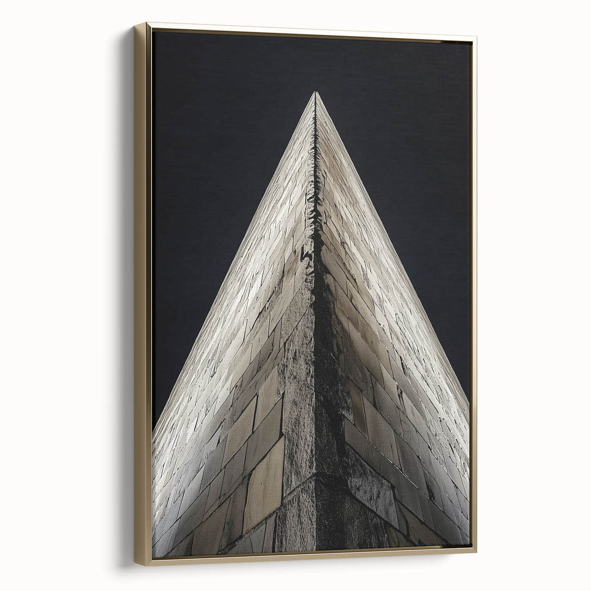 Framed canvas featuring a vintage poster-style landscape painting with black and gold tones, ideal for bedroom wall decor.