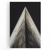 Large black and white architectural print on stretched canvas, ideal for kitchen wall art.