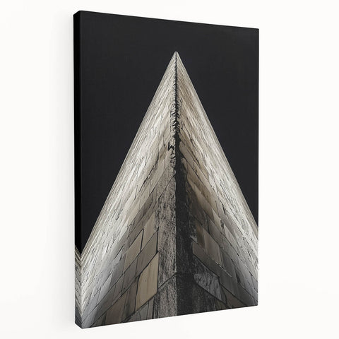 Large stretched canvas featuring a detailed architectural design in monochrome, ideal for kitchen wall art.