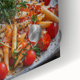 Large abstract wall art in acrylic, featuring mid-century modernist shapes in earth tones, ideal for dining room decor.