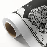 Black and White Expressionist Portrait – Abstract Monochrome Wall Art