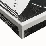 Black and White Expressionist Portrait – Abstract Monochrome Wall Art