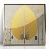 Framed acrylic wall art featuring an elegant design of flowers and botanical leaves, set in a silver frame, ideal for modern home decor and aesthetic enhancement.