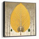 Framed wall art showcasing a vibrant floral and botanical design on canvas, featuring a sleek black frame and side view perspective, perfect for home decor.