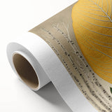 Rolled canvas showcasing vibrant floral and botanical wall art design, featuring intricate details and vivid colors, perfect for enhancing home decor aesthetics.