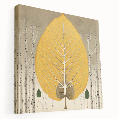 Stretched canvas wall art showcasing a vibrant floral and botanical design with intricate details and rich colors, ideal for home decor enhancement.