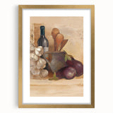 Extra large abstract art print with textured design in gold and beige tones, framed with a mat, ideal for living room decor.