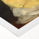 Art deco poster featuring an assortment of pastries in muted pastel tones, ideal for dining room wall art.