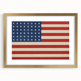 Vintage American Flag - USA Wall Art