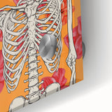 Floral Skeleton Halloween Wall Art - Spooky Chic Halloween Decor