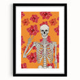 Floral Skeleton Halloween Wall Art - Spooky Chic Halloween Decor