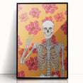 Floral Skeleton Halloween Wall Art - Spooky Chic Halloween Decor