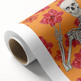 Floral Skeleton Halloween Wall Art - Spooky Chic Halloween Decor