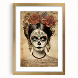 Elegant Rose Catrina – Día de los Muertos Canvas Art