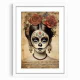 Elegant Rose Catrina – Día de los Muertos Canvas Art
