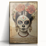 Elegant Rose Catrina – Día de los Muertos Canvas Art