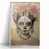 Elegant Rose Catrina – Día de los Muertos Canvas Art