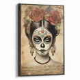 Elegant Rose Catrina – Día de los Muertos Canvas Art