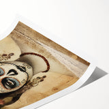 Elegant Rose Catrina – Día de los Muertos Canvas Art