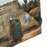 A Peasant Woman Digging - Rustic Impressionist Scene by Vincent van Gogh