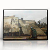 A Peasant Woman Digging - Rustic Impressionist Scene by Vincent van Gogh