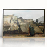 A Peasant Woman Digging - Rustic Impressionist Scene by Vincent van Gogh