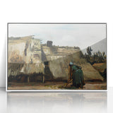 A Peasant Woman Digging - Rustic Impressionist Scene by Vincent van Gogh