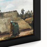 A Peasant Woman Digging - Rustic Impressionist Scene by Vincent van Gogh