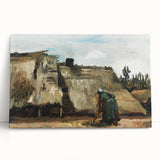 A Peasant Woman Digging - Rustic Impressionist Scene by Vincent van Gogh