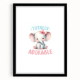 Adorable Baby Elephant Girls Room Wall Art – Nursery Print