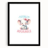 Adorable Baby Elephant Girls Room Wall Art – Nursery Print