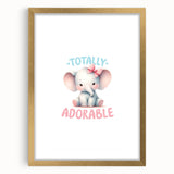 Adorable Baby Elephant Girls Room Wall Art – Nursery Print
