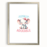 Adorable Baby Elephant Girls Room Wall Art – Nursery Print