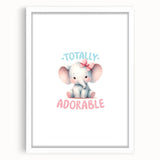 Adorable Baby Elephant Girls Room Wall Art – Nursery Print