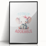 Adorable Baby Elephant Girls Room Wall Art – Nursery Print