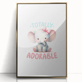 Adorable Baby Elephant Girls Room Wall Art – Nursery Print