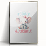Adorable Baby Elephant Girls Room Wall Art – Nursery Print