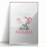 Adorable Baby Elephant Girls Room Wall Art – Nursery Print