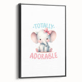 Adorable Baby Elephant Girls Room Wall Art – Nursery Print