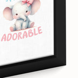 Adorable Baby Elephant Girls Room Wall Art – Nursery Print