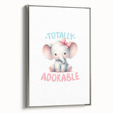 Adorable Baby Elephant Girls Room Wall Art – Nursery Print