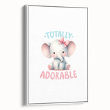 Adorable Baby Elephant Girls Room Wall Art – Nursery Print