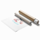 Adorable Baby Elephant Girls Room Wall Art – Nursery Print