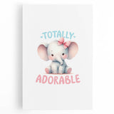 Adorable Baby Elephant Girls Room Wall Art – Nursery Print