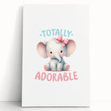 Adorable Baby Elephant Girls Room Wall Art – Nursery Print
